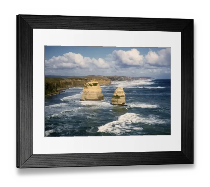 Framed Print : Famous coastal cliffs belonging to the Twelve Apostles, Port Campbell National Park, Victoria, Australia, 1956, Oceania