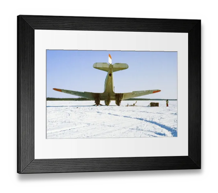 Framed Print : Webequie First Nation Ojibway community, Eastwood Island, Northern Ontario, Canada 1978, Ontario Central Airlines aircraft, CF AOH Douglas DC 3 aircraft