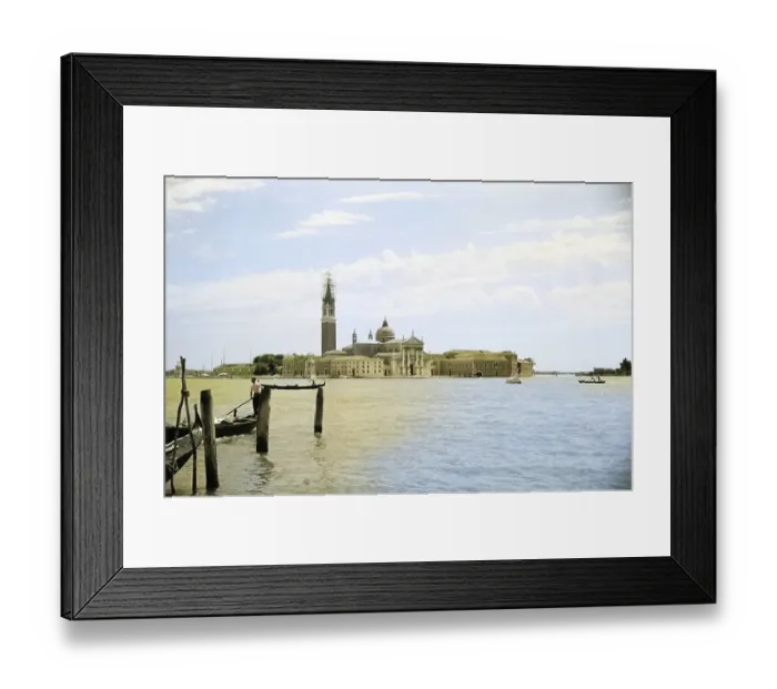 Framed Print : Island of San Giorgio Maggiore, Venice, Italy, Europe 1956 colourised image from Ektachrome slide, Europe Framed Print : Island of San Giorgio Maggiore, Venice, Italy, Europe 1956 colourised image from Ektachrome slide, Europe