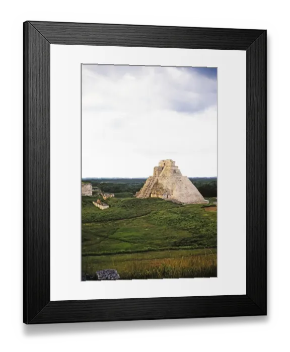 Framed Print : Mayan site of the Pyramid of the Magician, Uxmal, Merida, Yucatan, Mexico 1960s