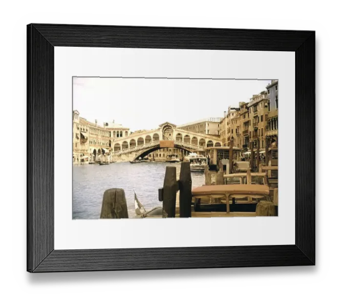 Framed Print : Ponte di Rialto, Rialto bridge, Grand canal, Venice, Italy, Europe 1956 colourised image from Ektachrome slide, Europe Framed Print : Ponte di Rialto, Rialto bridge, Grand canal, Venice, Italy, Europe 1956 colourised image from Ektachrome slide, Europe