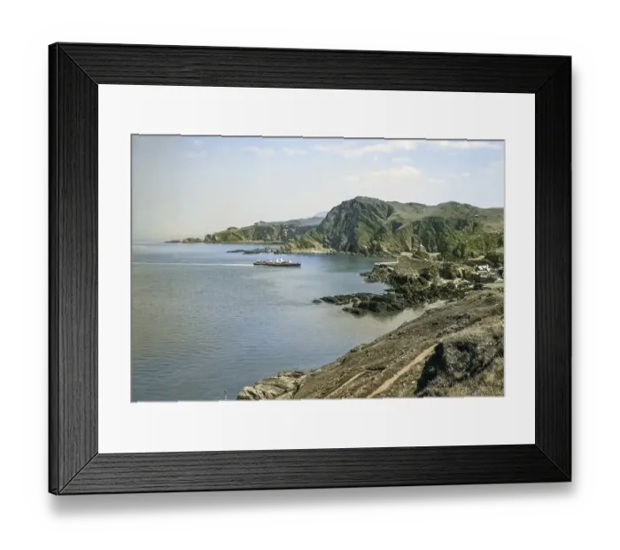 Framed Print : PS Bristol Queen (built 1946), white funnel, paddle steamer, Ilfracombe, North Devon, England, United Kingdom, early 1960s, Europe