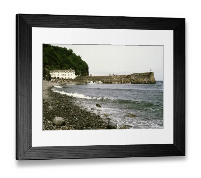 Framed Print : Red Lion Hotel and Harbour, Clovelly, North Devon, England, UK 1974 Framed Print : Red Lion Hotel and Harbour, Clovelly, North Devon, England, UK 1974
