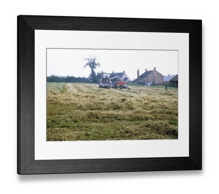 Framed Print : Claas combine harvester harvesting in a field with tractor and trailer, England, UK 1968 Framed Print : Claas combine harvester harvesting in a field with tractor and trailer, England, UK 1968