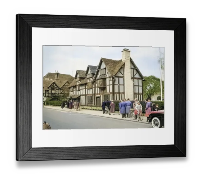 Framed Print : Birthplace of William Shakespeare, Stratford upon Avon, Warwickshire, England, UK 1956