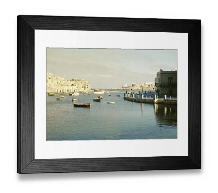 Framed Print : Boats in the harbour of Valetta, Malta, Europe, 1960, Europe Framed Print : Boats in the harbour of Valetta, Malta, Europe, 1960, Europe