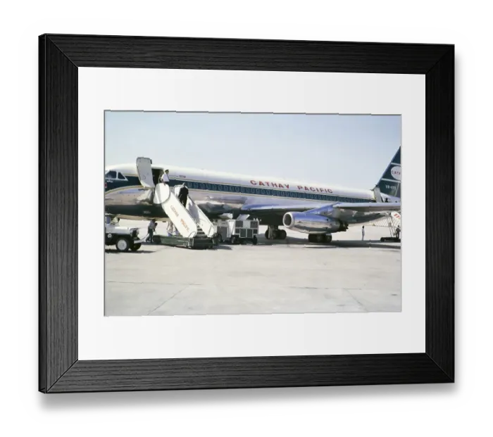 Framed Print : Cathay Pacific Airline Convair 880 M jet airliner, VR HFS, 1963 Framed Print : Cathay Pacific Airline Convair 880 M jet airliner, VR HFS, 1963