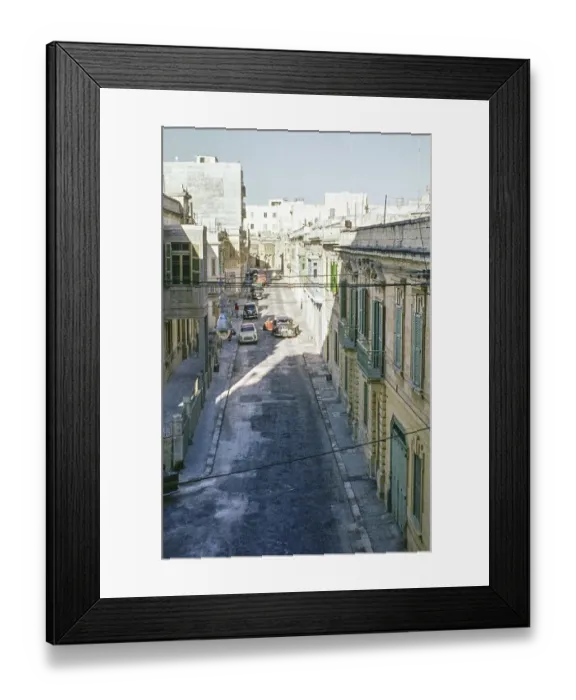 Framed Print : Street with historical buildings Valetta, Malta, Europe, 1960, Europe Framed Print : Street with historical buildings Valetta, Malta, Europe, 1960, Europe