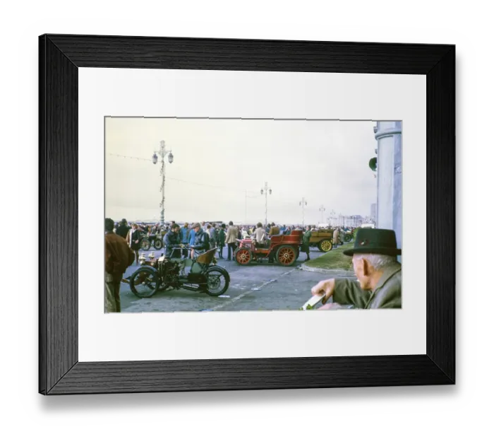 Framed Print : Old classic cars for the classic car rally from London to Brighton, Brighton, East Sussex, England, UK 1969