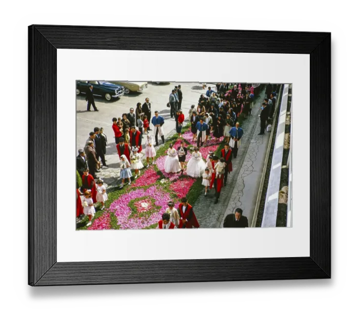 Framed Print : Street religious procession, Procissao de Senhor de Infernos, Furnas, Sao Miguel Island, Azores, Portugal, April 1964, Europe Framed Print : Street religious procession, Procissao de Senhor de Infernos, Furnas, Sao Miguel Island, Azores, Portugal, April 1964, Europe