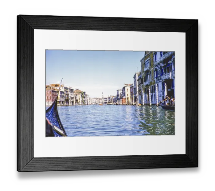 Framed Print : Historic buildings seen from a boat on the Grand Canal, Grand Canal, Venice, Italy, 1956, Europe