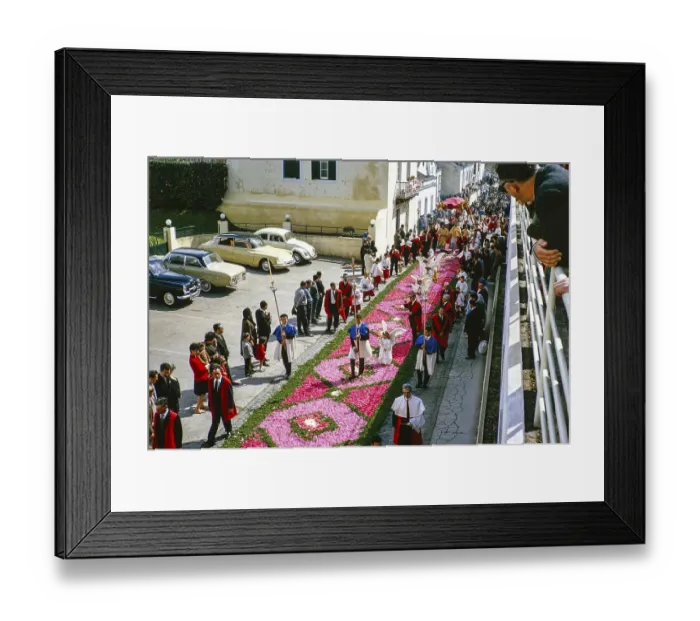Framed Print : Street religious procession, Procissao de Senhor de Infernos, Furnas, Sao Miguel Island, Azores, Portugal, April 1964, Europe Framed Print : Street religious procession, Procissao de Senhor de Infernos, Furnas, Sao Miguel Island, Azores, Portugal, April 1964, Europe