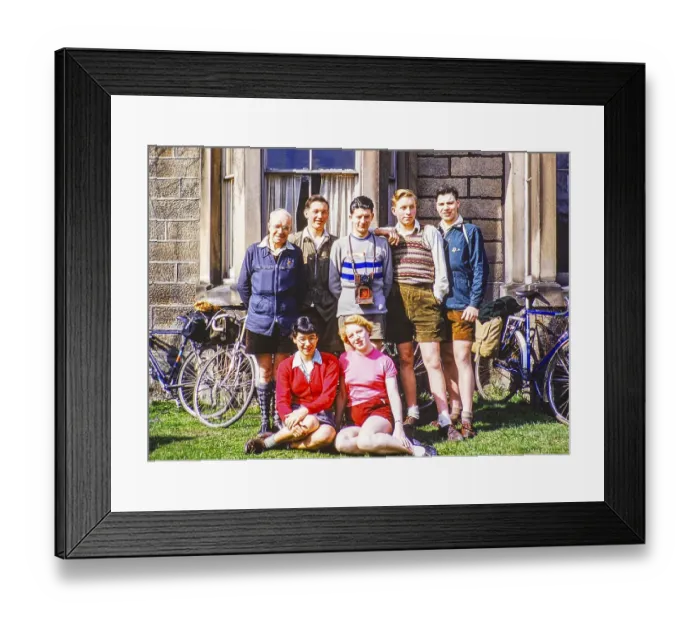 Framed Print : Group portrait of men and women of mixed ages, Peak District National Park, Derbyshire, England, UK 1956 Framed Print : Group portrait of men and women of mixed ages, Peak District National Park, Derbyshire, England, UK 1956