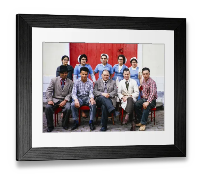Framed Print : Employees of a tobacco factory, Fabrica de Tabaco Michaelense, Ponta Delgado, Sao Miguel Island, Azores, Portugal, April 1964, Europe