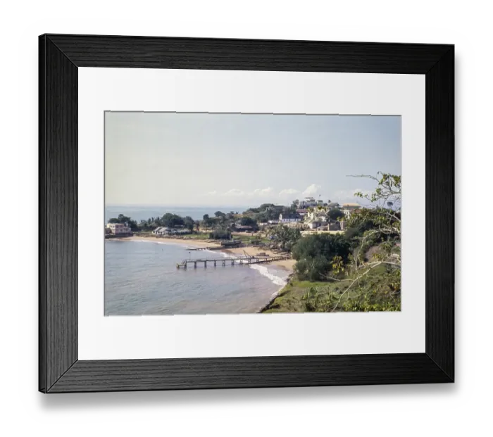 Framed Print : Coastal settlement, probably Freetown, Sierra Leone, West Africa 1963 1964, Africa