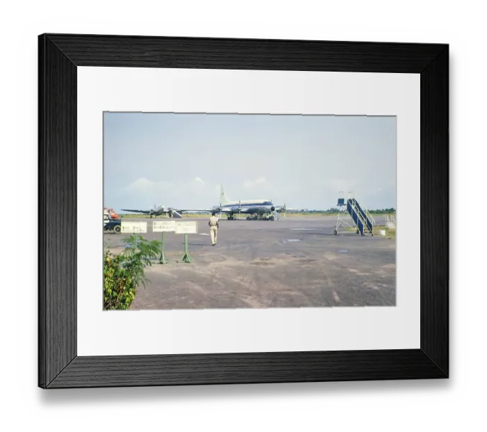 Framed Print : British United Airways Bristol Britannia aircraft, Kotoka International Airport, Accra, Ghana, West Africa 1963 1964, Africa Framed Print : British United Airways Bristol Britannia aircraft, Kotoka International Airport, Accra, Ghana, West Africa 1963 1964, Africa