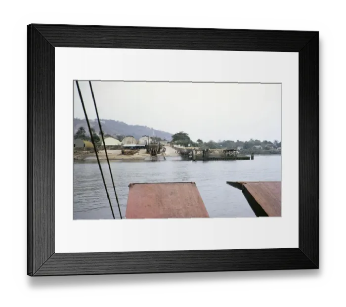 Framed Print : Front of a boat approaching the Kissy ferry terminal in Freetown, Sierra Leone, West Africa 1963, Africa Framed Print : Front of a boat approaching the Kissy ferry terminal in Freetown, Sierra Leone, West Africa 1963, Africa