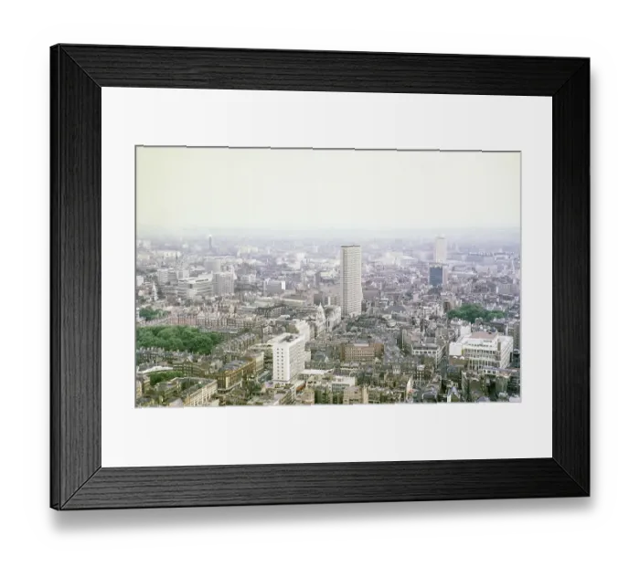 Framed Print : View southeast from the Post Office Tower towards Centre Point and Soho, central London, England, UK 1967