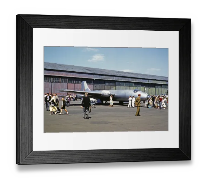 Framed Print : English Electric Canberra PR7 plane at military airshow, England, UK 1950-1955 Framed Print : English Electric Canberra PR7 plane at military airshow, England, UK 1950-1955