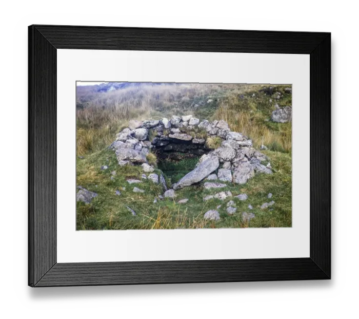 Framed Print : Beehive hut, Lade Hill Brook, East Dart, Dartmoor National Park, Devon, England, UK 1973 Framed Print : Beehive hut, Lade Hill Brook, East Dart, Dartmoor National Park, Devon, England, UK 1973
