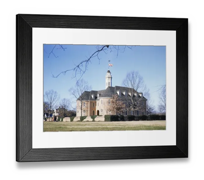 Framed Print : The Capitol Building, Colonial Williamsburg, Virginia, USA around 1953