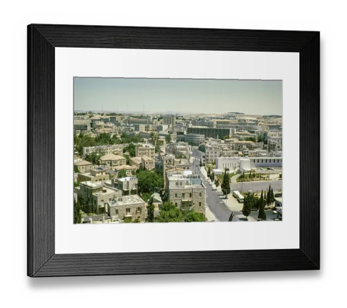 Framed Print : Oblique view from an elevated position over the city of Jerusalem, Israel, Middle East, 1964, Asia Framed Print : Oblique view from an elevated position over the city of Jerusalem, Israel, Middle East, 1964, Asia