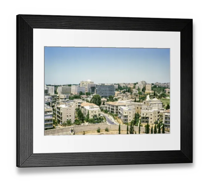 Framed Print : Oblique view from an elevated position over the city of Jerusalem, Israel, Middle East, 1964, Asia