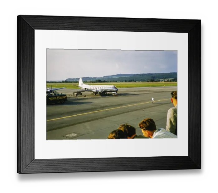 Framed Print : British European Airlines aircraft G AMCG, Vickers Viscount 630, Kloten Airport, Zurich, Switzerland, 1950s, Europe Framed Print : British European Airlines aircraft G AMCG, Vickers Viscount 630, Kloten Airport, Zurich, Switzerland, 1950s, Europe