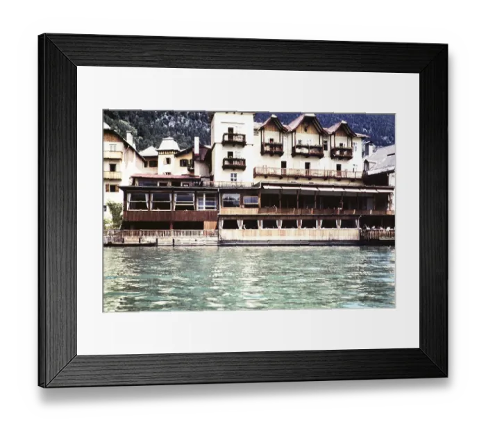 Framed Print : Hotel Weisses Rossl, White Horse Inn, Wolfgangsee, St. Wolfgang im Salzkammergut, Austria, Europe 1960, Europe