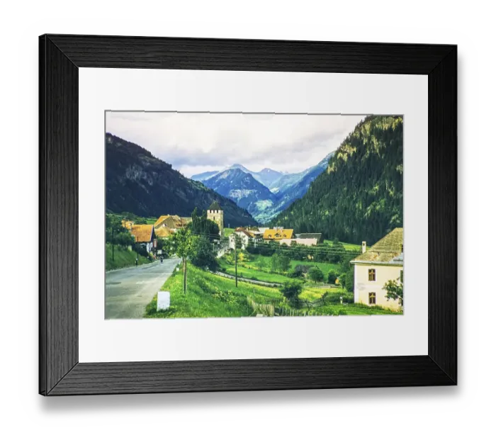 Framed Print : Village of Winklern, Spittal an der Drau, Carinthia, Austria, Europe, 1950s, Europe