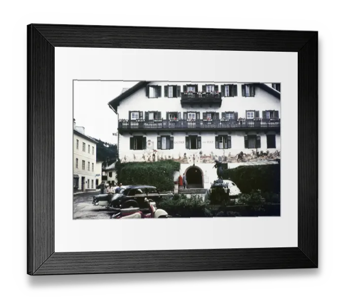 Framed Print : Hotel Gasthof zur Post, St. Gilgen, Salzburg province, Salzkammergut, Austria, Europe 1960, Europe Framed Print : Hotel Gasthof zur Post, St. Gilgen, Salzburg province, Salzkammergut, Austria, Europe 1960, Europe