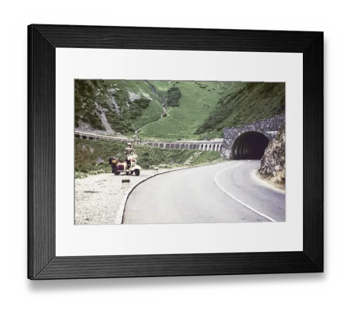 Framed Print : Tunnel entrance on the Flexenpass alpine mountain road, Vorarlberg province, Austria, Europe 1960, Europe Framed Print : Tunnel entrance on the Flexenpass alpine mountain road, Vorarlberg province, Austria, Europe 1960, Europe