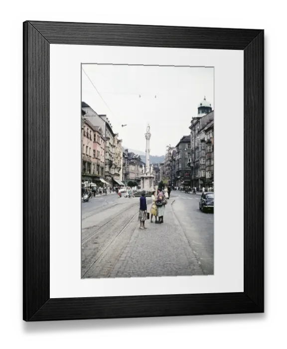 Framed Print : City centre Maria Theresien Strasse, St. Anna Saeule, Innsbruck, Austria, Europe 1960, Europe Framed Print : City centre Maria Theresien Strasse, St. Anna Saeule, Innsbruck, Austria, Europe 1960, Europe
