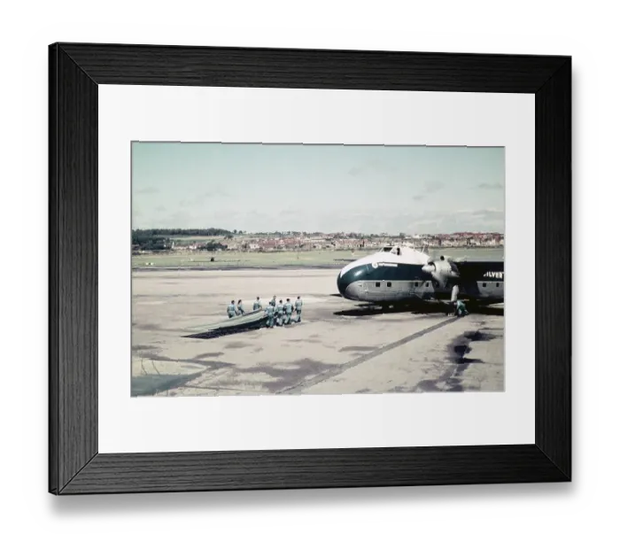 Framed Print : Loading ramp for a Silver City Airways aircraft arriving at Le Touquet, France, Europe 1960, Europe