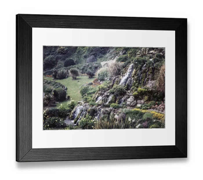 Framed Print : Waterfall in the Cascade Gardens, Ventnor, Isle of Wight, Hampshire, England, UK 1960 Framed Print : Waterfall in the Cascade Gardens, Ventnor, Isle of Wight, Hampshire, England, UK 1960