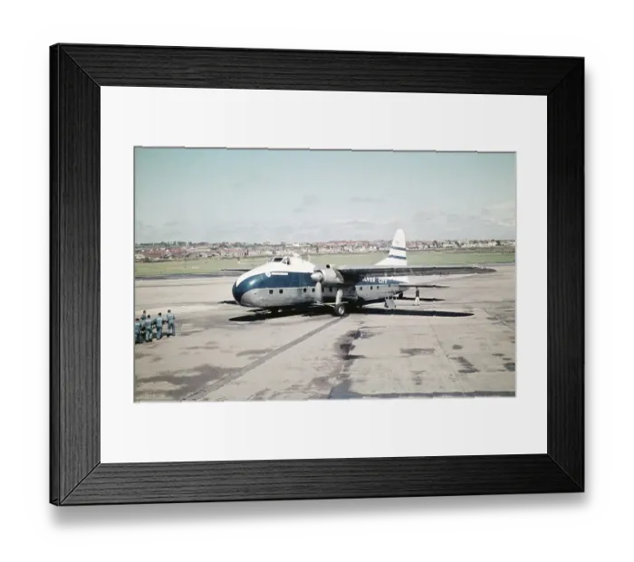 Framed Print : Loading ramp for a Silver City Airways aircraft arriving at Le Touquet, France, Europe 1960, Europe