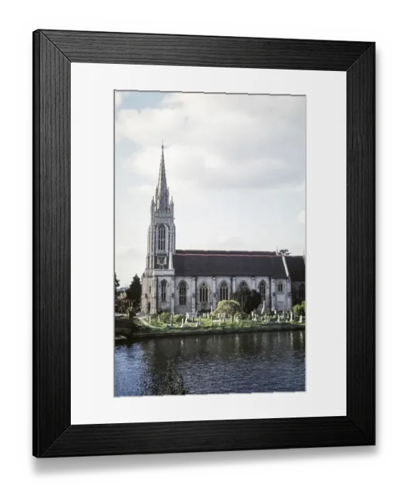 Framed Print : All Saints Church and Cemetery on the River Thames, Marlow, Buckinghamshire, England, UK 17 April 1960 Framed Print : All Saints Church and Cemetery on the River Thames, Marlow, Buckinghamshire, England, UK 17 April 1960