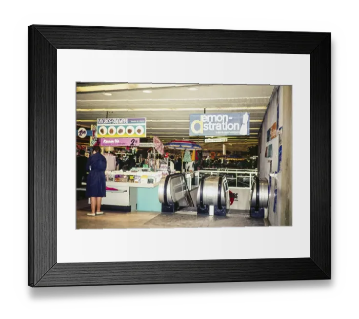 Framed Print : Inside a department store, City of Bern, Switzerland, Europe 1961, Europe