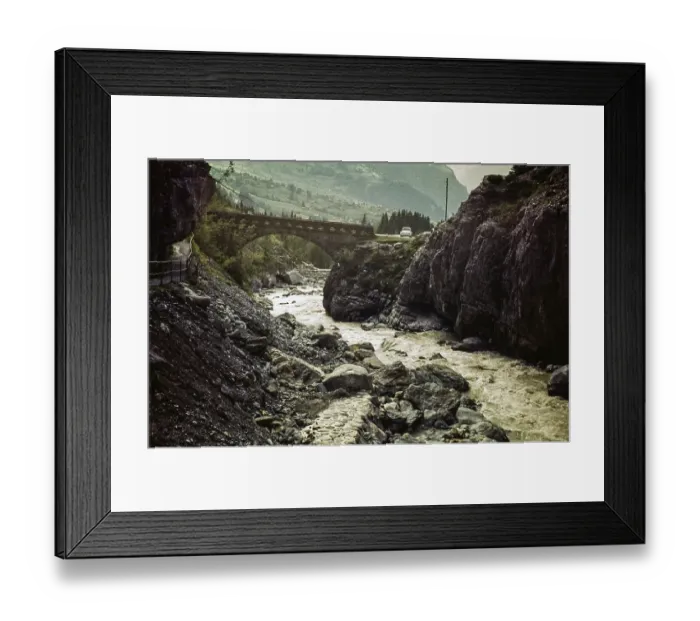 Framed Print : White Luetschine, gorge of the river Lutschen, glacier gorge, Grindelwald, Canton Bern, Switzerland, Europe 1961 1961, Europe