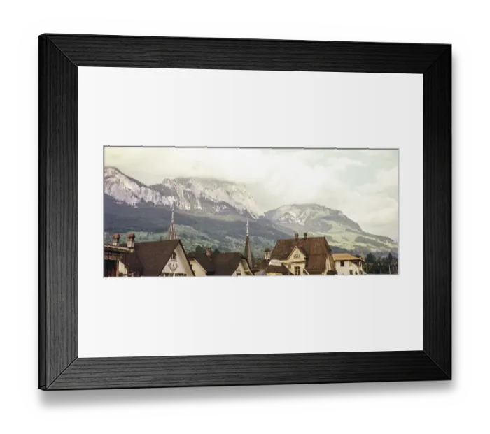 Framed Print : Grosser Mythen Mountain peak, Schwyz, Canton of Schwyz, Switzerland, Europe, 1959, Europe
