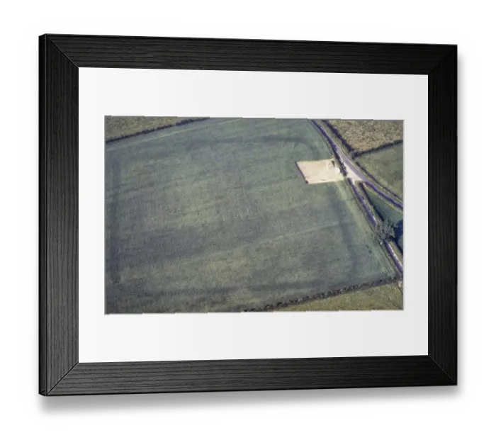 Framed Print : Series of oblique aerial photographs of Roman sites associated with Hadrian's Wall, c. 1970s Early Hadrian's fort, Burgh by Sands from the south, Cumbria, England, UK