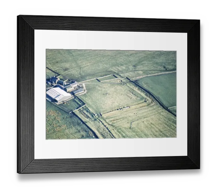 Framed Print : Series of oblique aerial photographs of sites associated with Hadrian's Wall, c. 1970s Roman fort Great Chesters, Northumberland, England, United Kingdom from the north-west