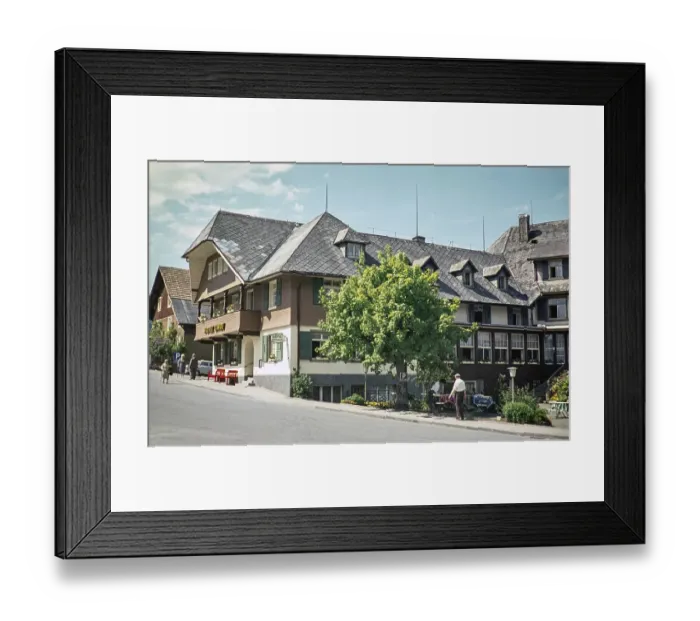 Framed Print : Hotel Linde, Hinterzarten, Baden-Wuerttemberg, Germany, Europe, 1959, Europe
