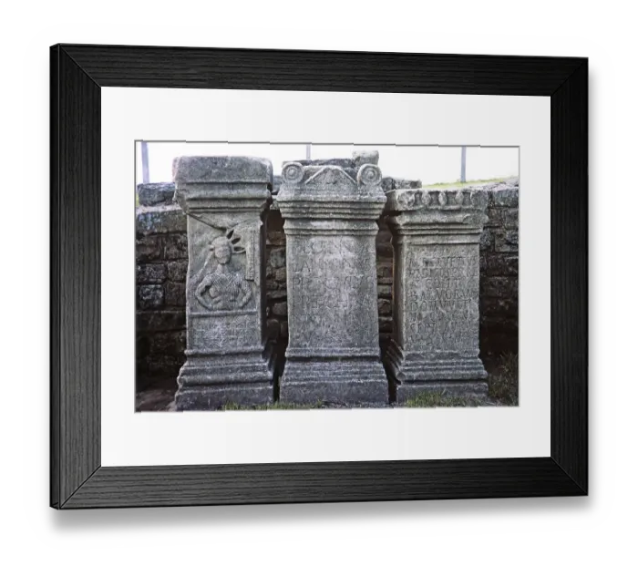 Framed Print : Visit of the Archaeological Society at Hadrian's Wall, Northumberland, England, UK Mithram Altars, Mithras Temple, Mithraeum, Carrawburgh 1969 Framed Print : Visit of the Archaeological Society at Hadrian's Wall, Northumberland, England, UK Mithram Altars, Mithras Temple, Mithraeum, Carrawburgh 1969