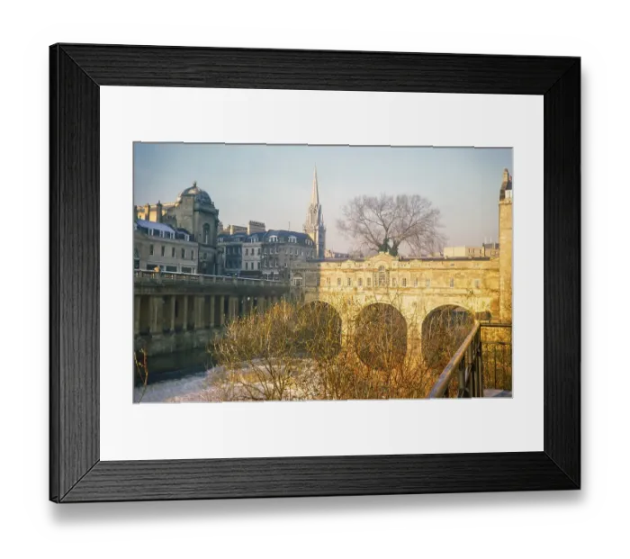 Framed Print : Pulteney Bridge over the River Avon, Bath, North East Somerset, England, United Kingdom Completion 1774 Architect Robert Adam Photography 1977