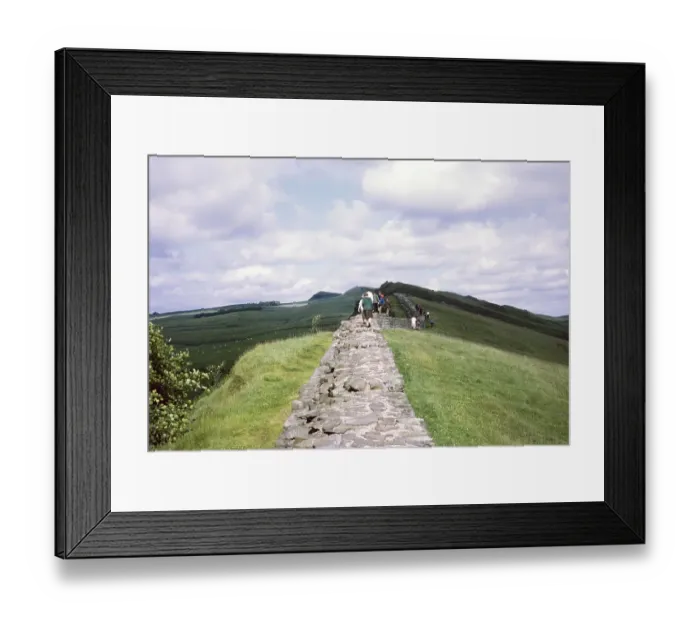 Framed Print : Visit by the Archaeological Society to Hadrian's Wall, Northumberland, England, United Kingdom Wall east of Mile Castle 42 1969 Framed Print : Visit by the Archaeological Society to Hadrian's Wall, Northumberland, England, United Kingdom Wall east of Mile Castle 42 1969