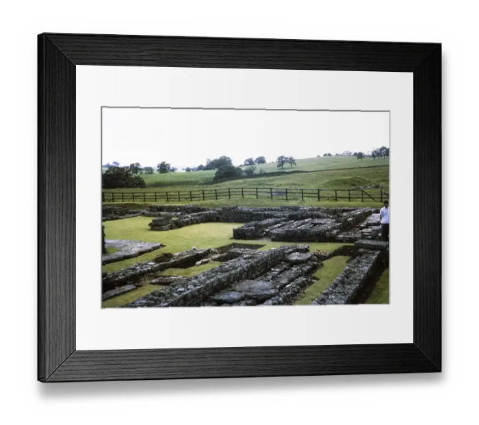 Framed Print : Vindolanda, visit of the Archaeological Society at Hadrian's Wall, Northumberland, England, UK 1969