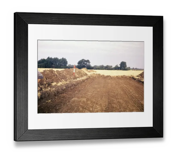 Framed Print : Site V after the upper strip, archaeological excavation site of Cambridge University called Great Shelford, Cambridgeshire, England, UK 1976