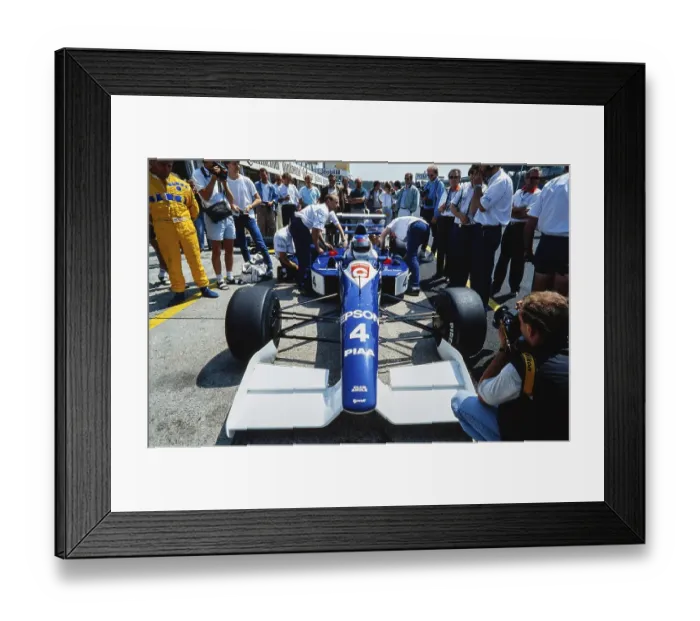 Framed Print : Racing driver Jean Alesi, sitting in the cockpit in the pit lane, Formula 1, Tyrrell Racing, Tyrrell 019, Ford Cosworth DFR 3.5 V8, German Grand Prix at the Hockenheimring on 29 July 1990, Germany, Europe Framed Print : Racing driver Jean Alesi, sitting in the cockpit in the pit lane, Formula 1, Tyrrell Racing, Tyrrell 019, Ford Cosworth DFR 3.5 V8, German Grand Prix at the Hockenheimring on 29 July 1990, Germany, Europe