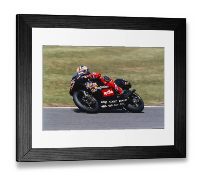 Framed Print : Racer Ralf Waldmann (DEU), Aprilia 250 ccm, Motorcycle World Championship 1999, Italian Grand Prix in Mugello, 6 June 1999, Italy, Europe Framed Print : Racer Ralf Waldmann (DEU), Aprilia 250 ccm, Motorcycle World Championship 1999, Italian Grand Prix in Mugello, 6 June 1999, Italy, Europe